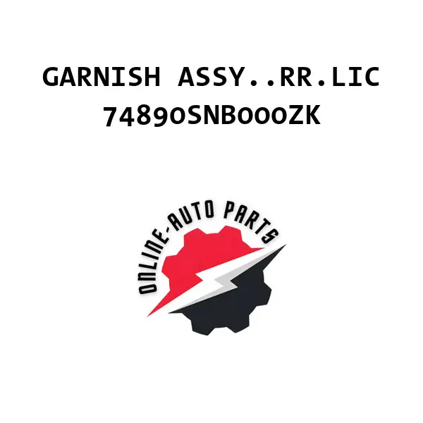 GARNISH ASSY..RR.LIC