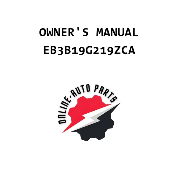 OWNER'S MANUAL - EB3B19G219ZCA - Ford