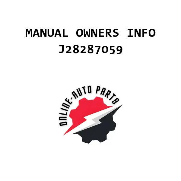 MANUAL OWNERS INFO - J28287059 - Chevrolet