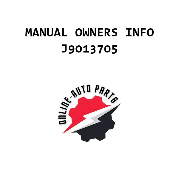 MANUAL OWNERS INFO - J9013705 - Chevrolet