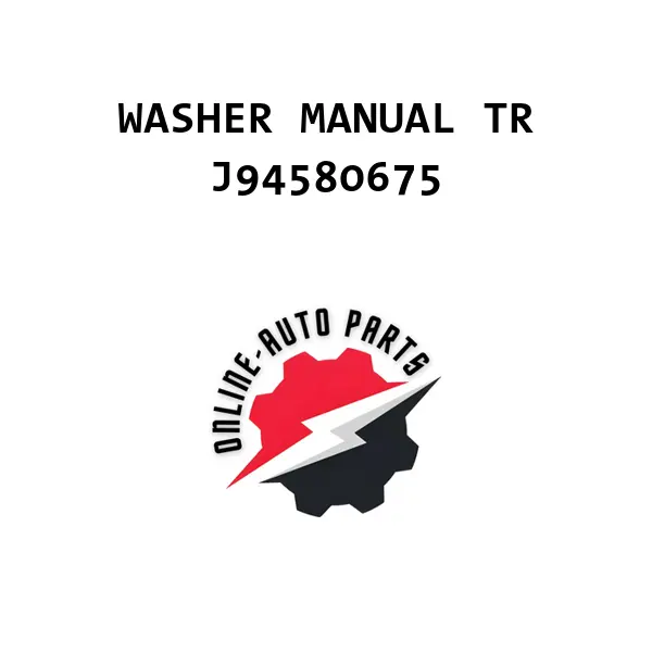 WASHER MANUAL TR