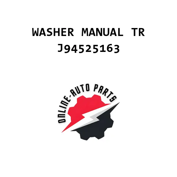 WASHER MANUAL TR