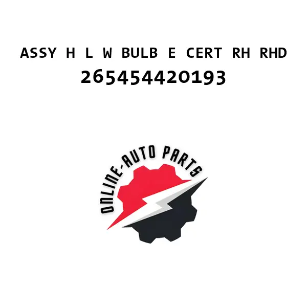 ASSY H L W BULB E CERT RH RHD