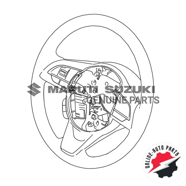 WHEEL S/ASSEMBLY_STRG (BLACK/CHROME)