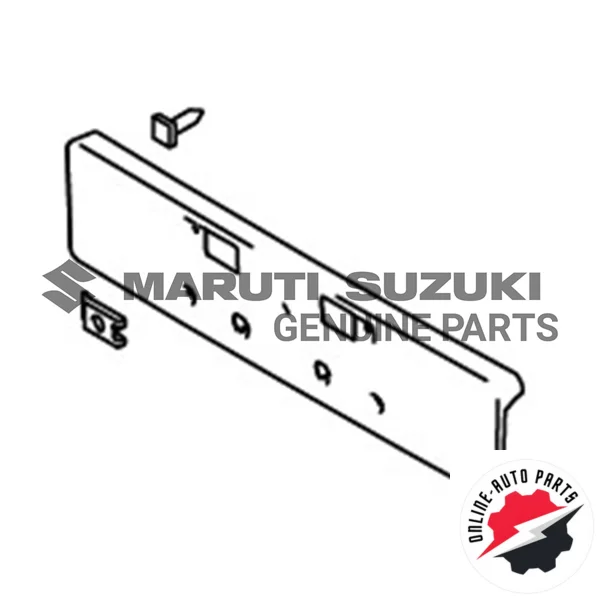 GARNISH_FR BUMPER LICENSE (BLACK)