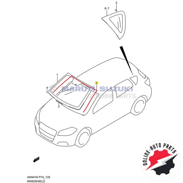 MOLDING WINDSHIELD - 84611M64M00 - Maruti Suzuki