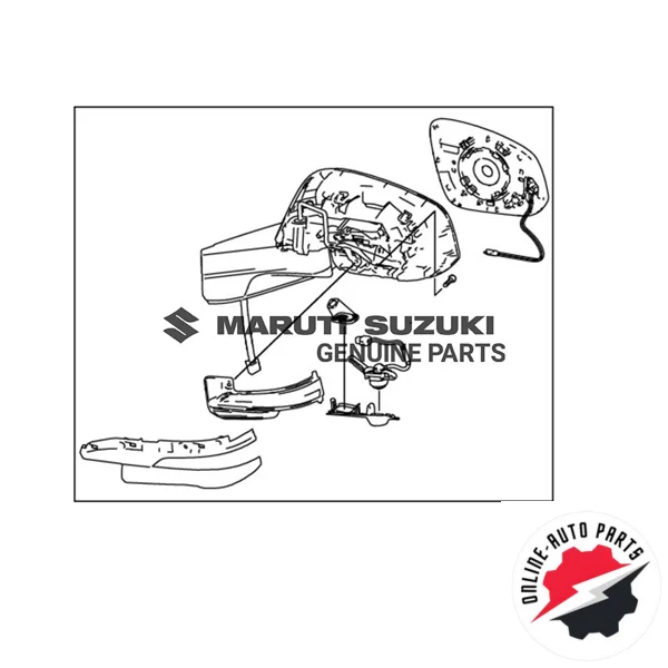 MIRROR ASSY_OUTER RR VIEW (NO PAINT REQ.)